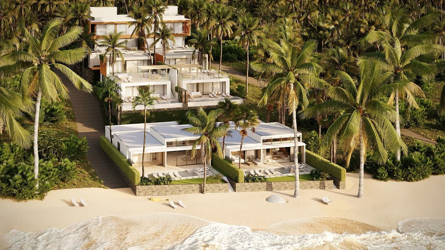 Private pool with ocean view — Hin Kong Villas